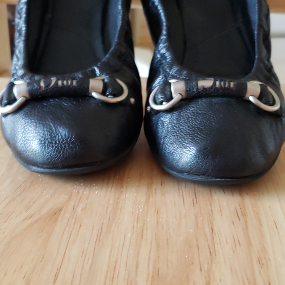 Dior Black Leather Vintage Loafers Size 40 - Picture 8 of 15